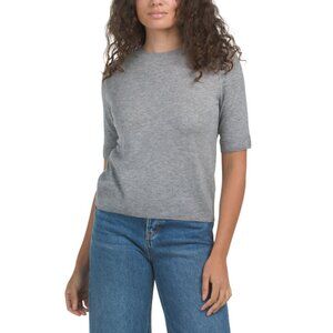 VINCE Grey Wool Blend Crew Neck Sweater